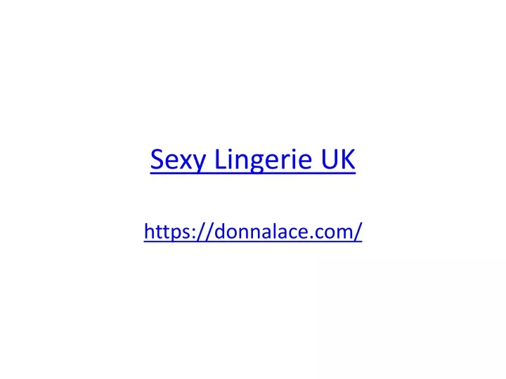 sexy lingerie uk