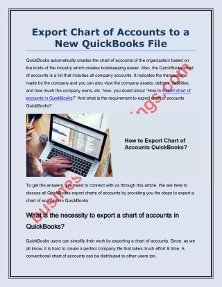 export chart of accounts to a new quickbooks file