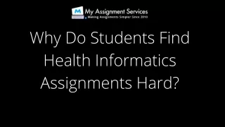 why do students find health informatics