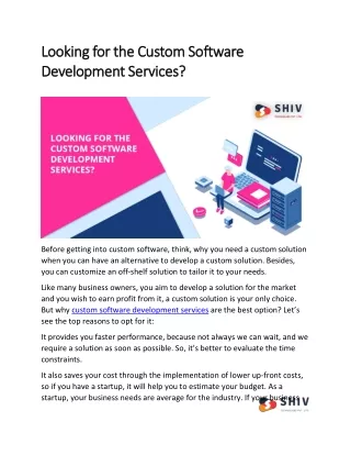 looking lookingfor d development evelopments