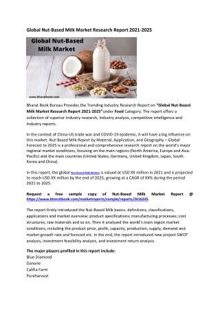 global nut based milk market research report 2021