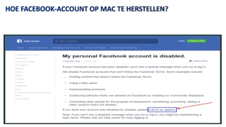 hoe facebook account op mac te herstellen