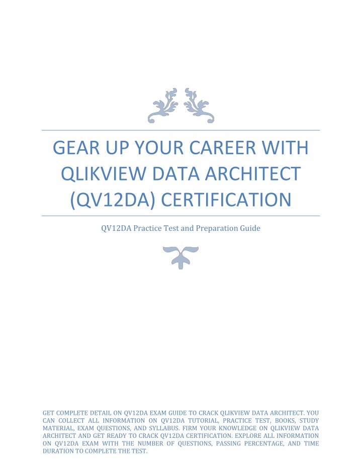 gear up your career with qlikview data architect