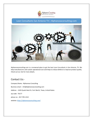 lean consultants san antonio