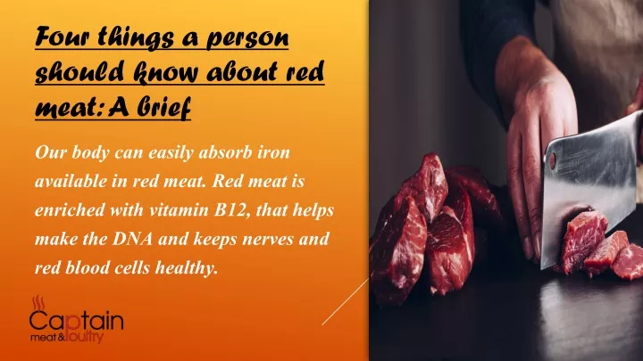 four things a person should know about red meat