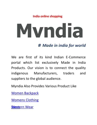 India online shopping