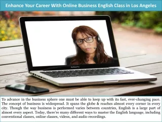 enhance your career with online business english class in los angeles