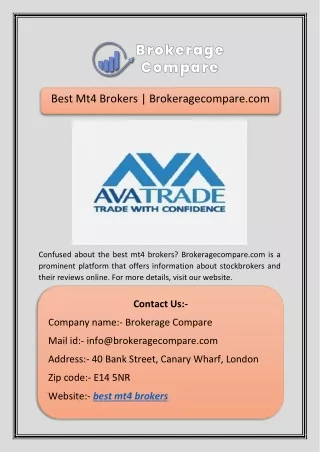 best mt4 brokers brokeragecompare com