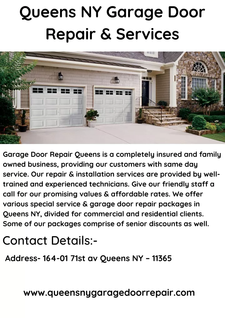 queens ny garage door repair services