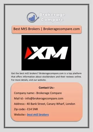 best mt5 brokers brokeragecompare com