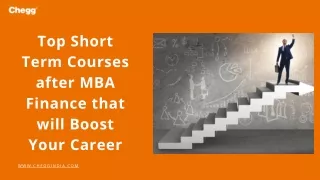 SHORT TERM COURSES AFTER MBA FINANCE