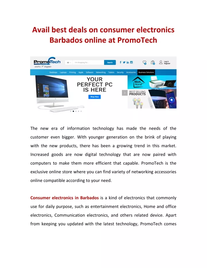avail best deals on consumer electronics barbados