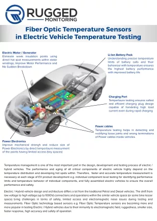 fiber optic temperature sensors in electric