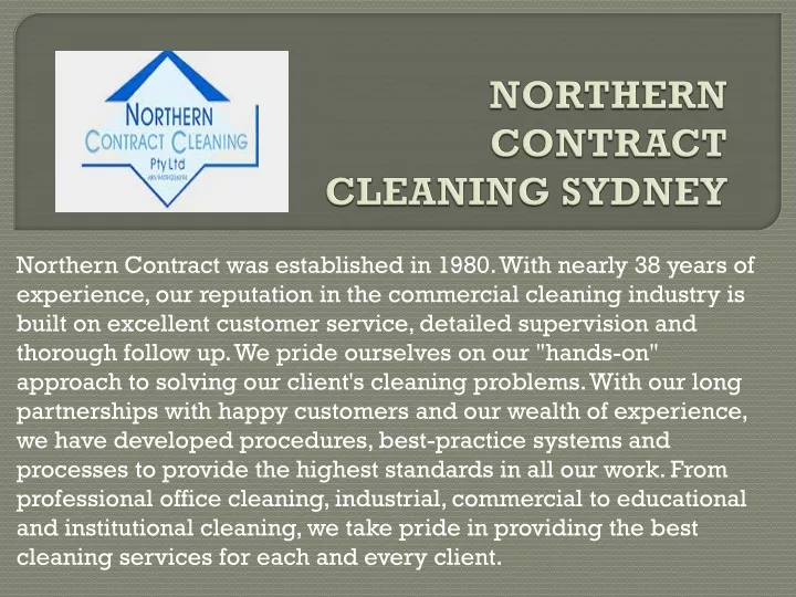 northern contract cleaning sydney