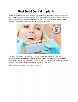 best delhi dental implants