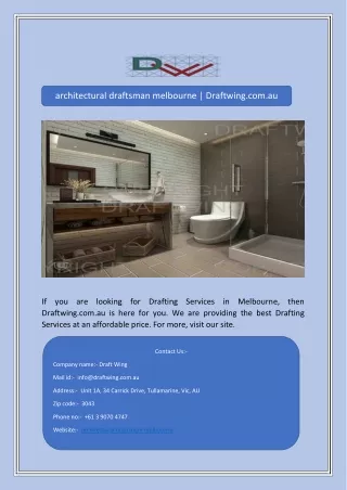 architectural draftsman melbourne draftwing com au