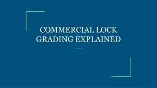 commercial lock grading explained