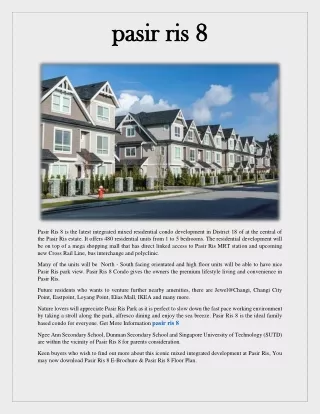pasir ris 8 pasir ris 8
