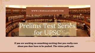 Prelims Test Series - Chahal Academy
