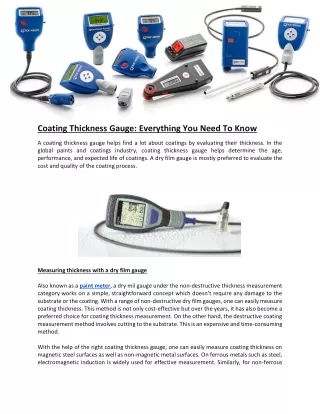 coating thickness gauge everything you need