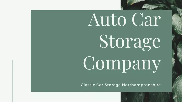 auto car storage company
