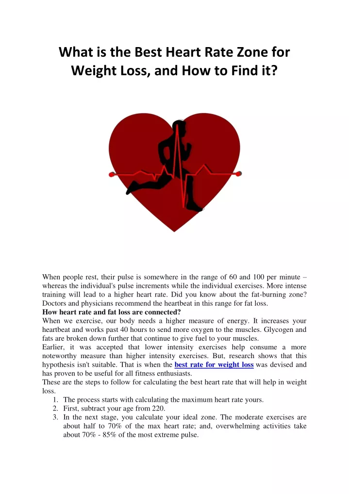what is the best heart rate zone for weight loss