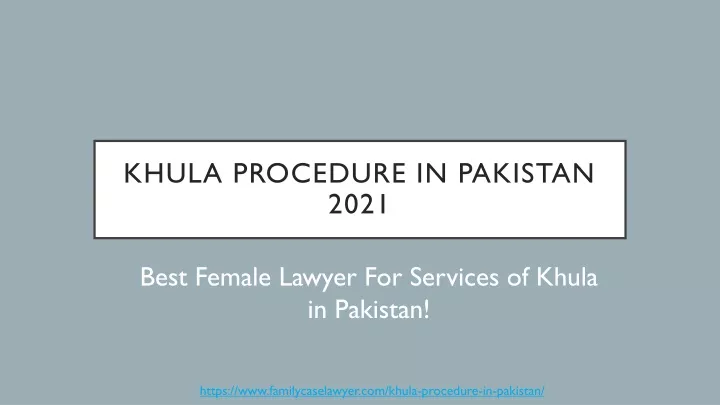 khula procedure in pakistan 2021