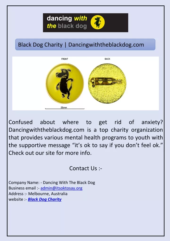 black dog charity dancingwiththeblackdog com