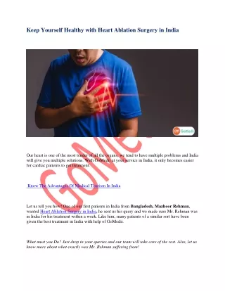 keep yourself healthy with heart ablation surgery