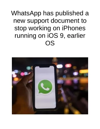 whatsapp has published a new support document