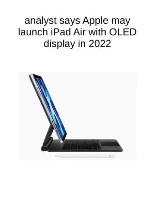 analyst says apple may launch ipad air with oled