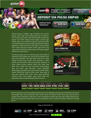 selamat datang di emp4d yang merupakan situs