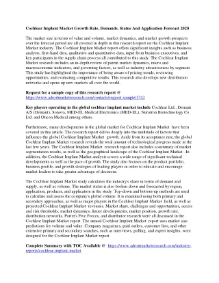 cochlear implant market growth rate demands