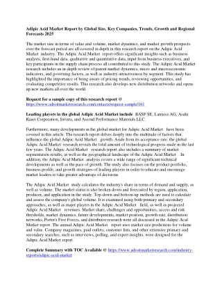 adipic acid market report by global size