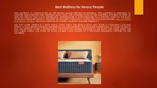 Best Mattress for Heavy People Sleep Organisation