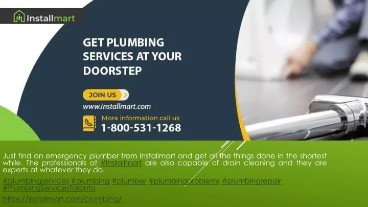 just find an emergency plumber from installmart