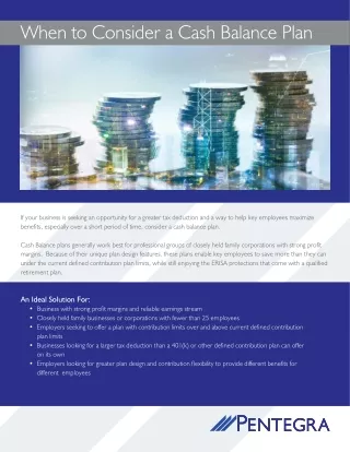 when to consider a cash balance plan