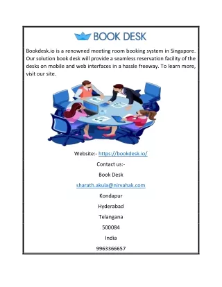 Meeting Room Booking System Singapore | Bookdesk.io