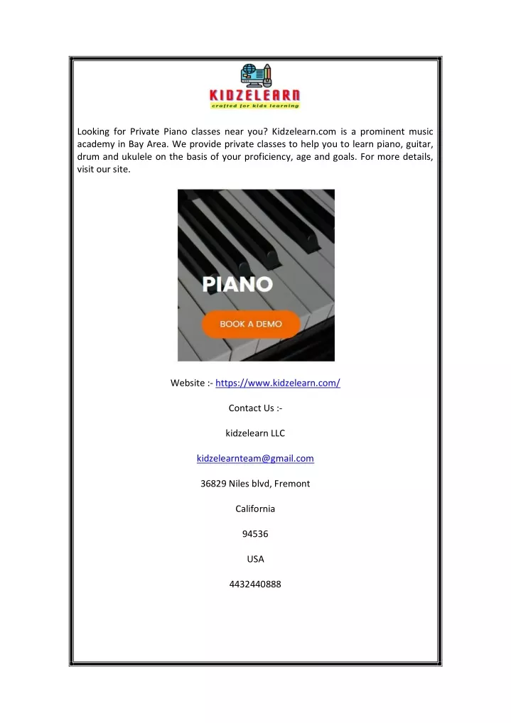 looking for private piano classes near