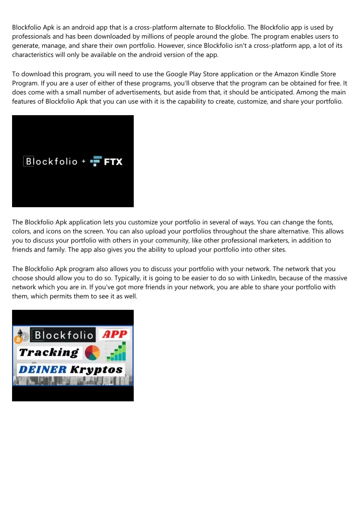 blockfolio apk is an android app that is a cross