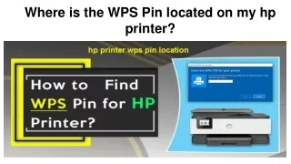 Where is the WPS Pin located on my hp printer?