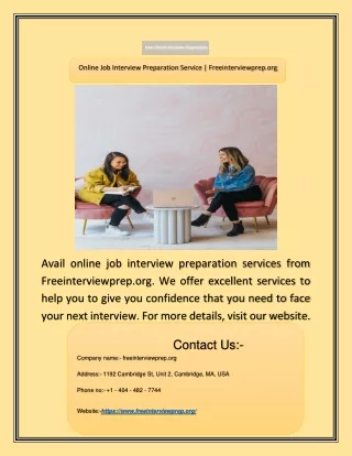 Online Job Interview Preparation Service | Freeinterviewprep.org