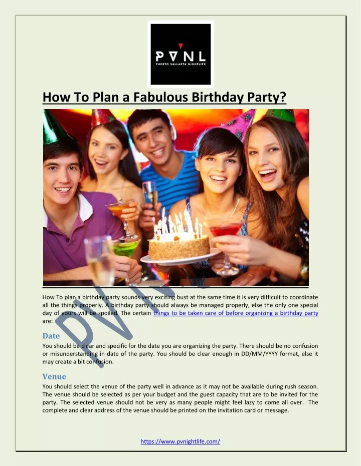 how to plan a fabulous birthday party