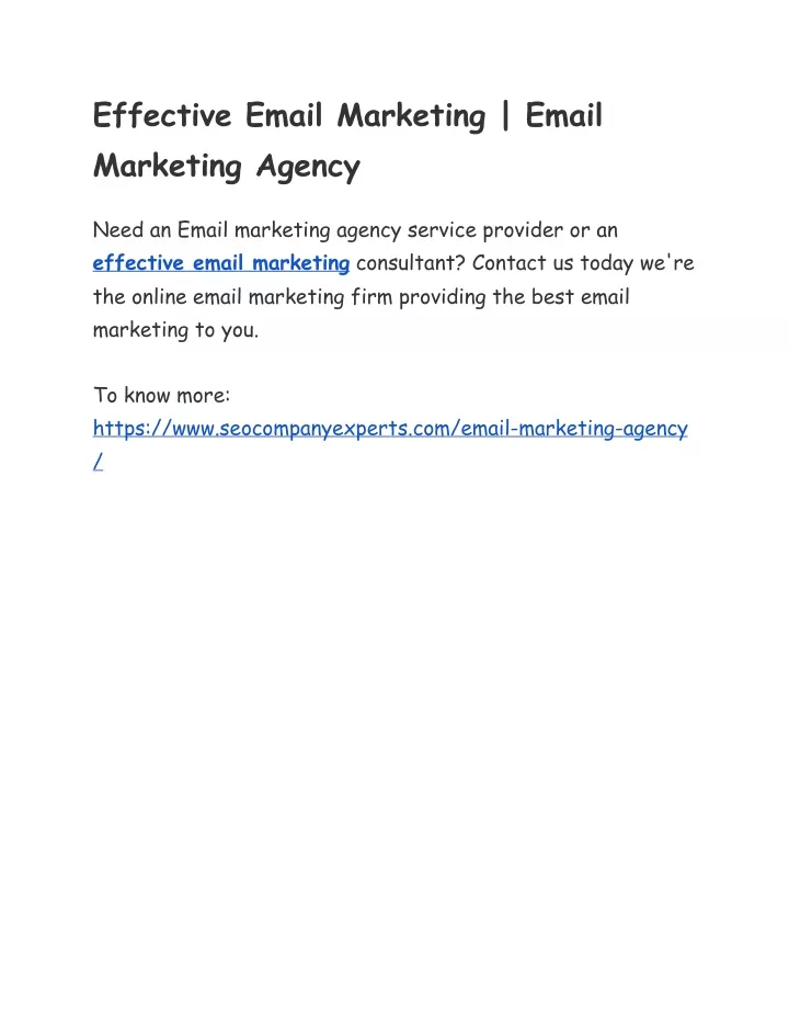 effective email marketing email marketing agency