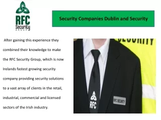 Security Services in Dublin | RFC Security