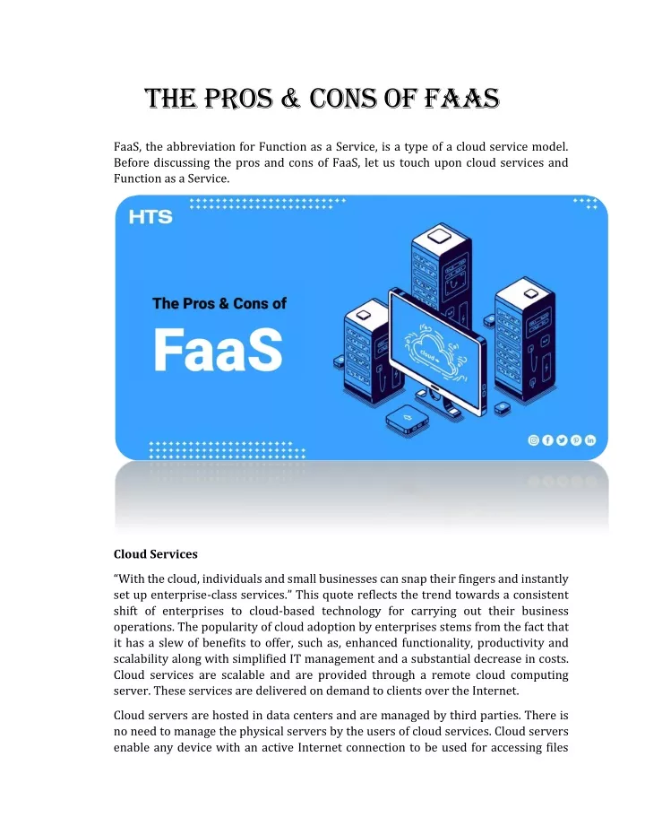 the pros cons of faas