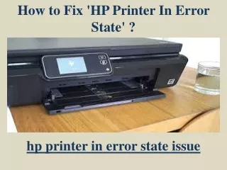 how to fix hp printer in error state