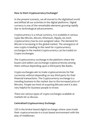 how to start cryptocurrency exchange