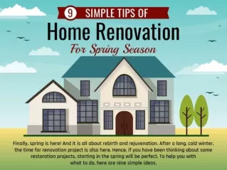 Simple Home Renovation Tips For Spring Season