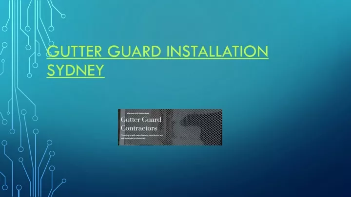 gutter guard installation sydney